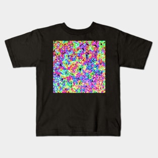 Neon Pixels Pattern Kids T-Shirt